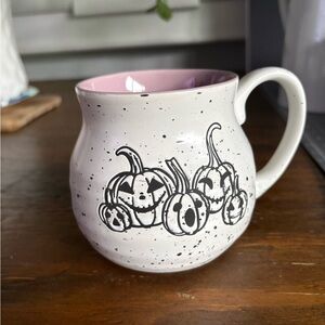 Speckled Halloween Pumpkin Mug with purple Inner finished(new no tag)